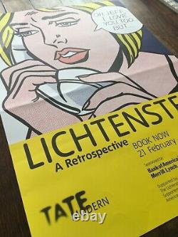 Lichtenstein A Retrospective 2013 Tate Modern Official Exhibition Poster RARE