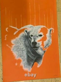 Louise Mcnaught Rare SIGNED x/250 Limited Edition Northeern Lights Polar Bear