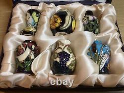 MOORCROFT SUPERB AND VERY RARE BOXED SET OF SIX MINIATURES 2005 handmade
