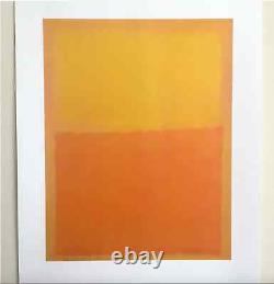 Mark Rothko Abstract Expressionist Rare Litho Print Poster Orange & Yellow 1956