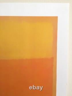 Mark Rothko Abstract Expressionist Rare Litho Print Poster Orange & Yellow 1956