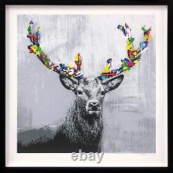 Martin Whatson The Stag 2020 Rare Signed Screen Print Framed Gallart