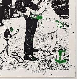 Mr. Brainwash Pup Art (green) 2012 Rare Signed Screen Print Hand Finished