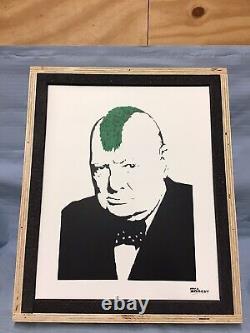 Mrs banksy churchill canvas very rare with crate and coa