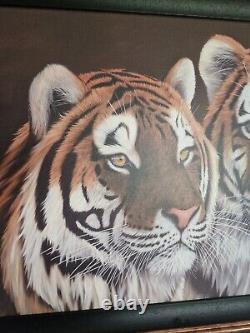 NEW JONATHAN TRUSS Large ART PAINTING'Big Shots' Tiger Ltd Ed RARE SOLD OUT