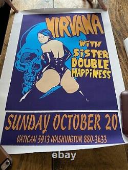 NIRVANA Original Concert Silkscreen poster signed by artist Uncle Charlie RARE