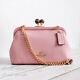 Nwt Coach C1451 Nora Kisslock Leather Crossbody In Carnation Rare