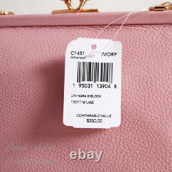 NWT Coach C1451 Nora Kisslock Leather Crossbody in Carnation RARE