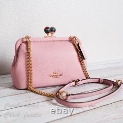 NWT Coach C1451 Nora Kisslock Leather Crossbody in Carnation RARE