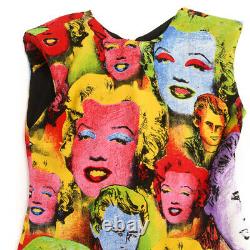 NWT Versace RARE Italy Pop Art 1991 Marilyn Monroe James Dean Tribute Dress, 42