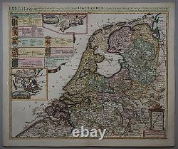 Netherlands New York -belgii Pars Septentrionalis Rare Card P. Schenk 1700