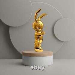 New Gold Metallic Rabbit Balloon Big Massive Sculpture Modern Art Rare Koons