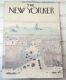 New Yorker Saul Steinberg 1976 Original Art Print With Frame Rare Nyc Poster Vtg