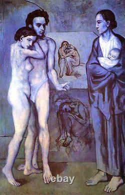 PICASSO 1954 PRINT La Vie withCOA. $ UNIQUE Pablo Picasso blue period RARE ART