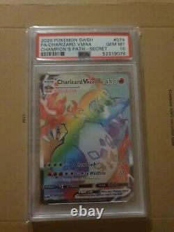 PSA 10 Charizard VMAX Rainbow Rare 074/073 Full Art Pokemon Card