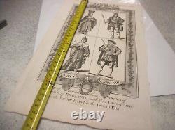 RARE 1793 engraving Print Scott Kings of England Spencer's New History Plate XII