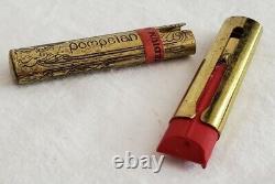 RARE Antique Pompeian Brass Lipstick Tube Art Deco 1920s Flapper UNUSED