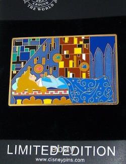 RARE JUMBO LE Disney Pin Sleeping Beauty Aurora Art Nouveau Easel Merryweather+