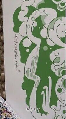 RARE Jon Burgerman x 2 Art Prints. Green Print With Signature. Limited Edition