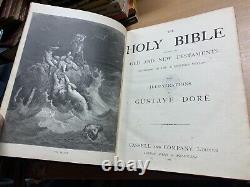 Rare 1897 Holy Bible Gustave Dore Artwork Old & New Testaments Book (ev5)