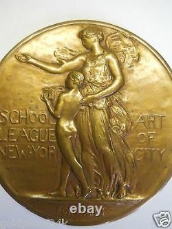 Rare 1920 School Art League Of New York City, For Merit Award Medal, Gorham Co