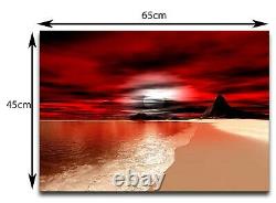 Rare 27 Red 6 Sizes Canvas Ready To Hang Wall Art Offfice Living Room Bedroom