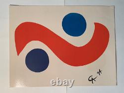 Rare Alexander Calder Skybird 1974 Lithograph Poster Stamped