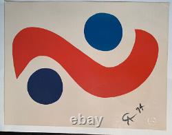 Rare Alexander Calder Skybird 1974 Lithograph Poster Stamped