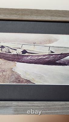 Rare Andrew Wyeth Matted & Framed Print SPINDRIFT Excellent Condition