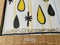 Rare Framed Original On Paper By Sickboy Logo Pops Signed + Dface Postcard 2009