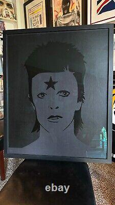 Rare Framed Pure Evil A Lad Insane Black David Bowie Nightmare Print Brainwash
