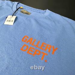 Rare Gallery Dept Oversized Logo Print T-shirt Blue Orange New Size S/M
