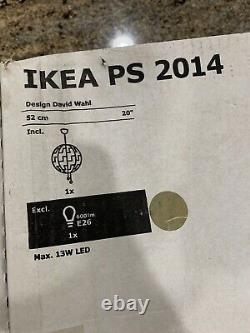 Rare Large NEW IKEA PS 2014 Ceiling Pendant Lamp White/Copper Deathstar 20