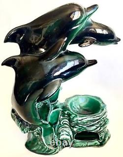 Rare Large Possibly Poole Pottery Dolphins Incense Burner (12/30cm, 1.4kg)