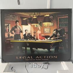 Rare Legends Playing Pool Legal Action Classic Neon Led Print Chris Consani