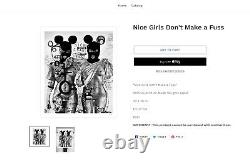 Rare New Miss Me Nice Girls Fuss Std Print Brainwash Choe Banksy Chevrier