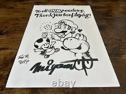 Rare Nintendo Super Mario Art Poster Signed By Shigeru Miyamoto For Collectors