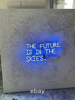 Rare Original Neon Contemporary art'The Future Is In The Skies