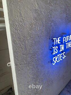 Rare Original Neon Contemporary art'The Future Is In The Skies