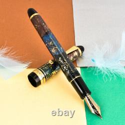 Rare Pilot Custom 743 Urushi Art 14K Large Gold B Broad Nib Fountain Pen