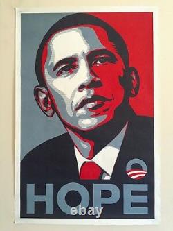 Rare Shepard Fairey Obama Hope 2008 Dnc Campaign Original Litho Print Poster