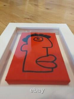 Rare Thierry Noir Head Original Micro Canvas Red Sold Out