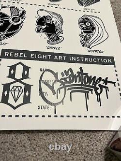 Rebel Eight 8 X Mike Giant Drawing Test Print 2010 RARE 18X24 New