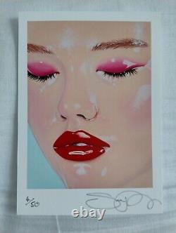 SARA POPE Lips Signed Limited Edition Of 50! A6 14.8 X 10.5cm RARE