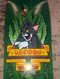 SCREEN PRINTED Almost Tom & Jerry Daewon Song Skateboard Deck Natas Spoof Rare