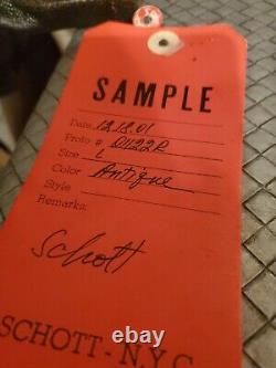 Schott NYC Single Rare VT Leather P-COAT NEWithTAGS MADE IN USA Large Sample SALE