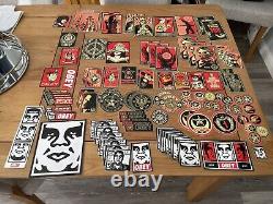 Shepard Fairey Obey Giant +100 Sticker Collection Extremely Rare