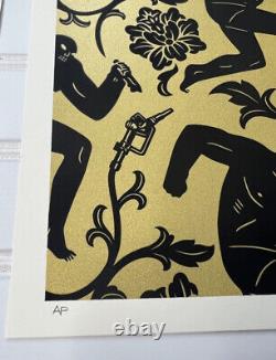 Shepard Fairey Obey X Cleon Peterson Signed Numbered AP Screen Print RARE