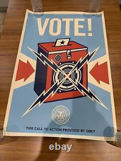 Shepard Fairey VOTE edition Of 350 Signed 2008 RARE Not Banksy