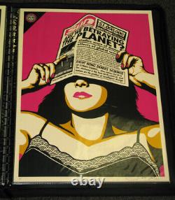 Shepard Fairey'global Warning Warhol (pink)' Rare Limited Edition Print